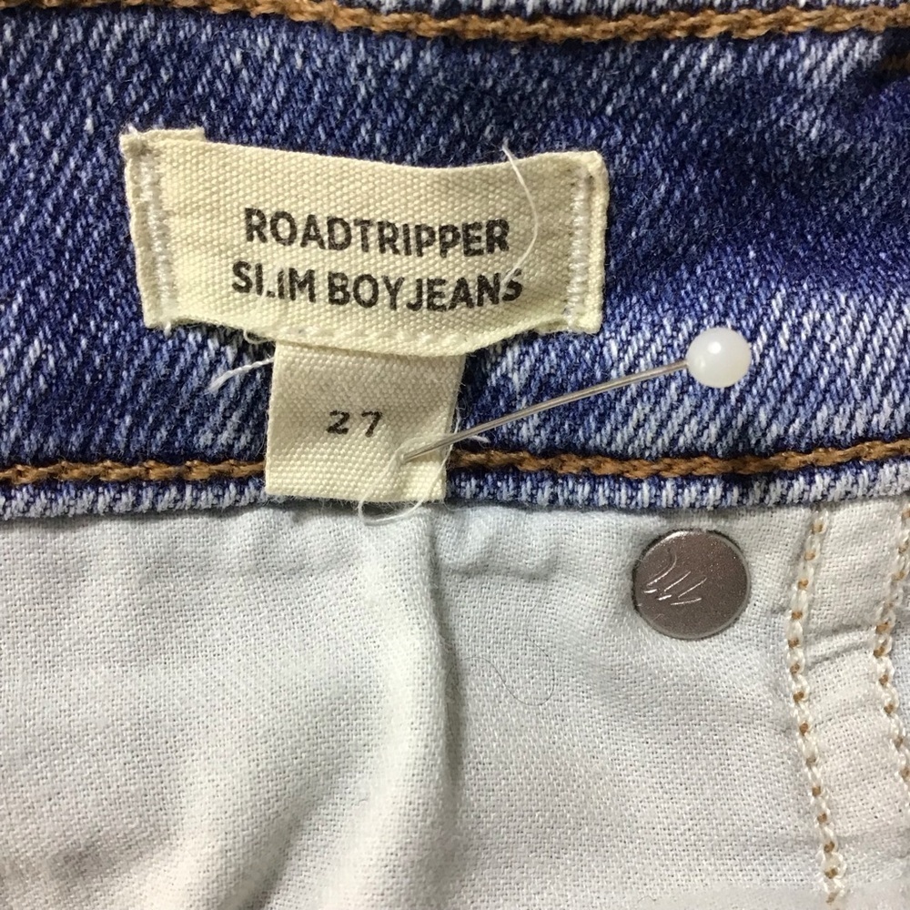 Madewell Roadtripper Slim Boy Jeans - Distressed Blue - Picture 6 of 11